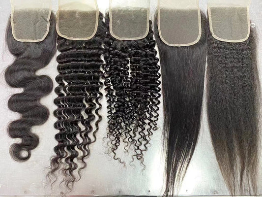 4*4 Lace Closure 100% Natural Virgin Human Hair Natural Color 8"-22"