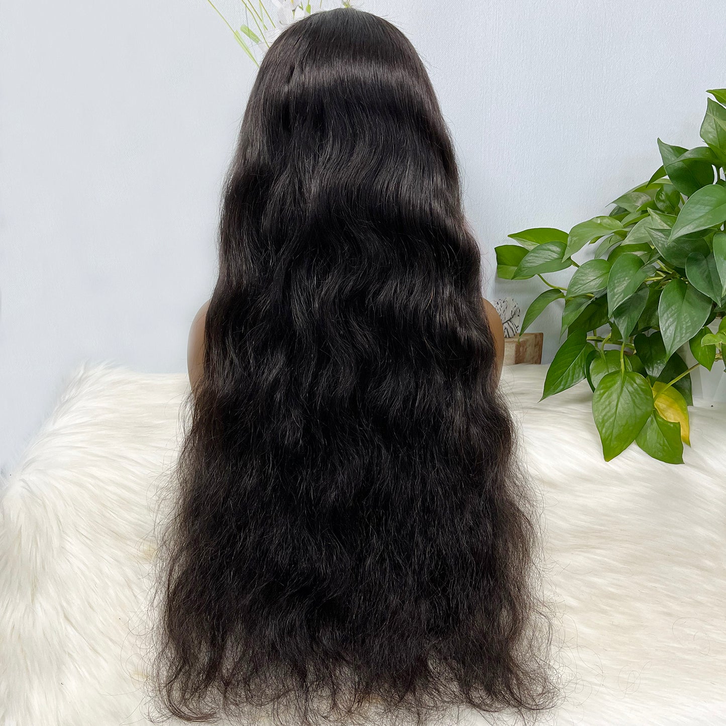 13x4 HD Swiss Lace Wig Natural Wave Wavy Human Hair Wigs Natural Color 10"-40"