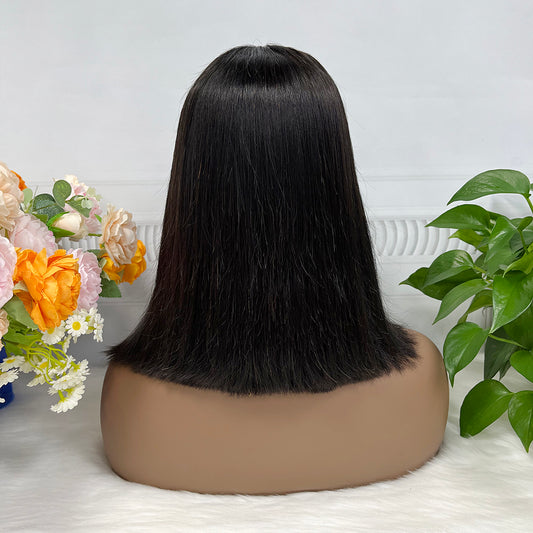 5*5 HD Glueless Lace Bob Wig Glueless Virgin Human Hair Lace Wigs 10 inch 200% Density