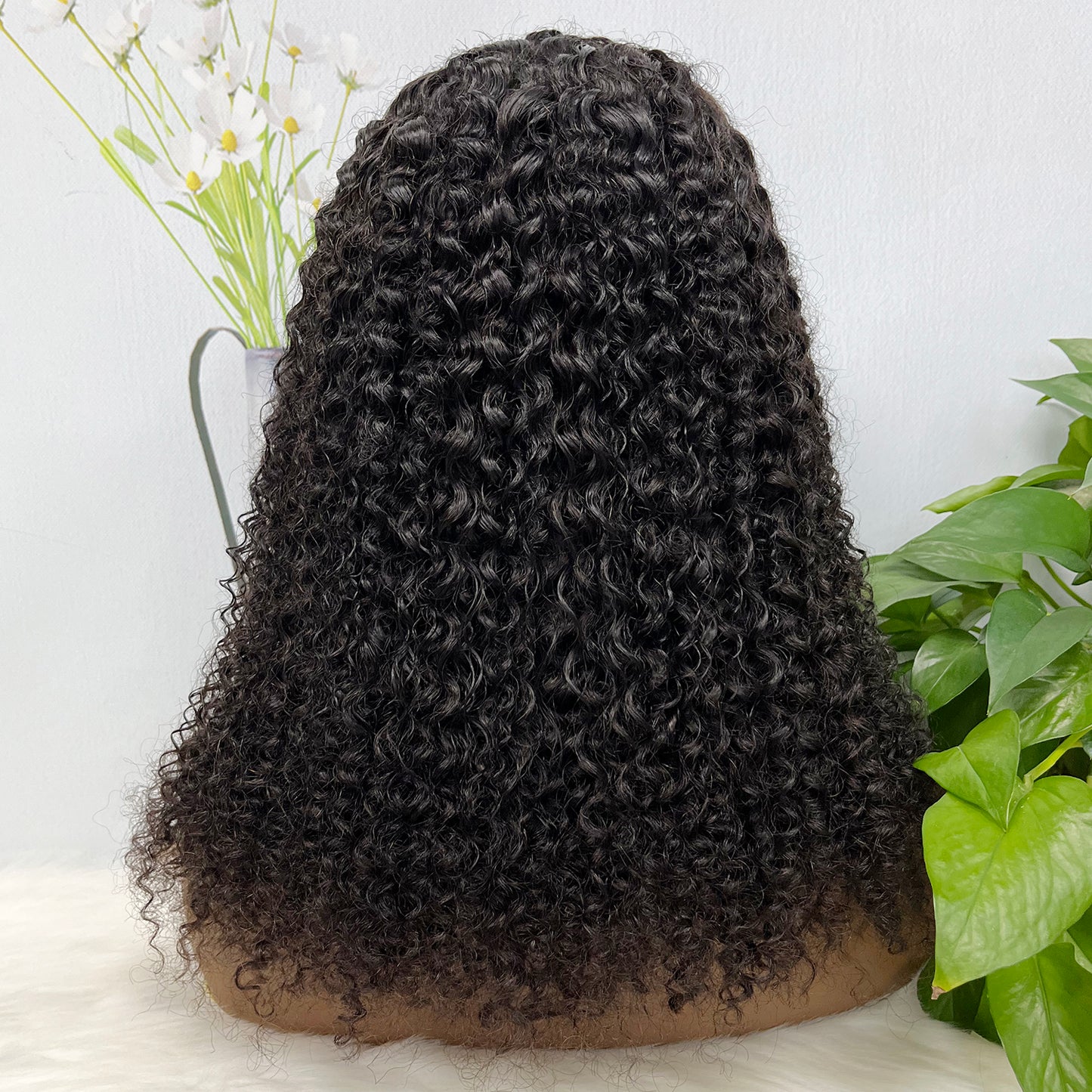 6*6 Lace Wig Jerry Curl Natural Virgin Human Hair Lace Wigs Color NC 250% Density