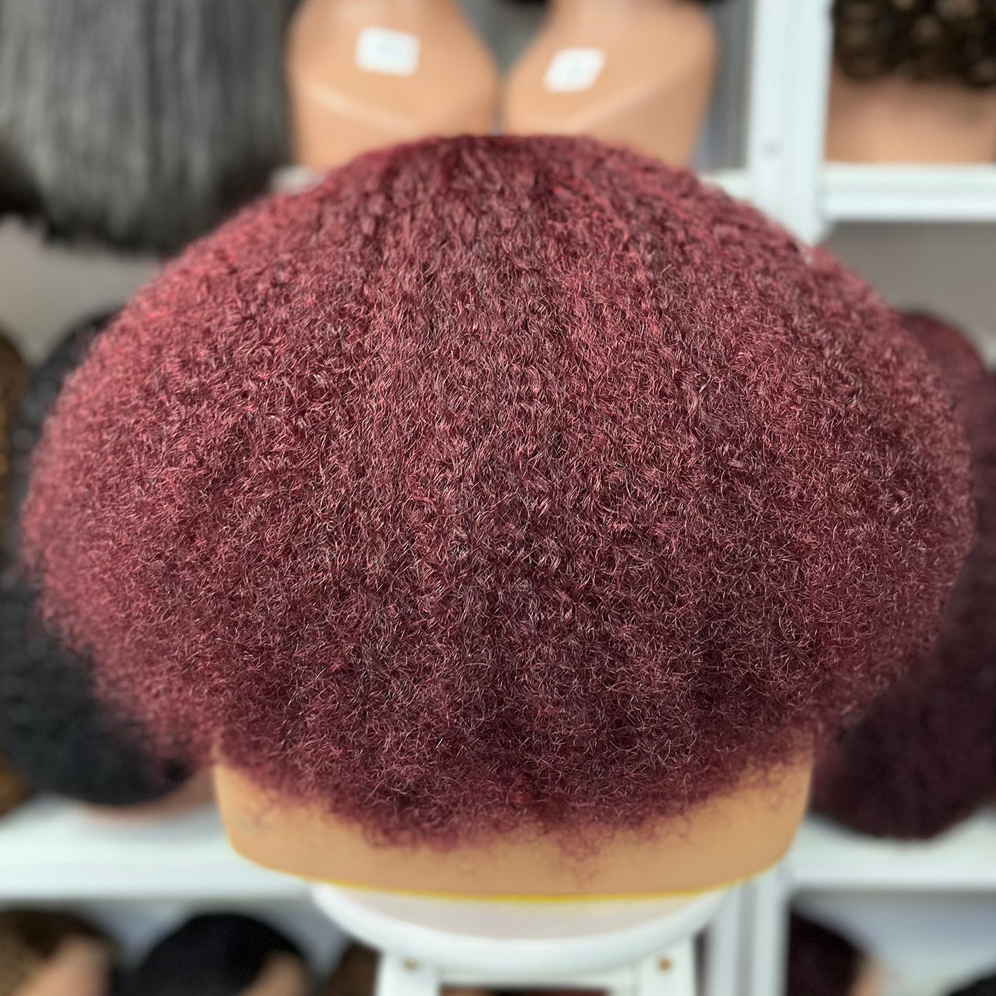 Fringe Double Drawn Wig Human Hair Pixie Curl Wigs 300% Density Ombre Color T4/30/4