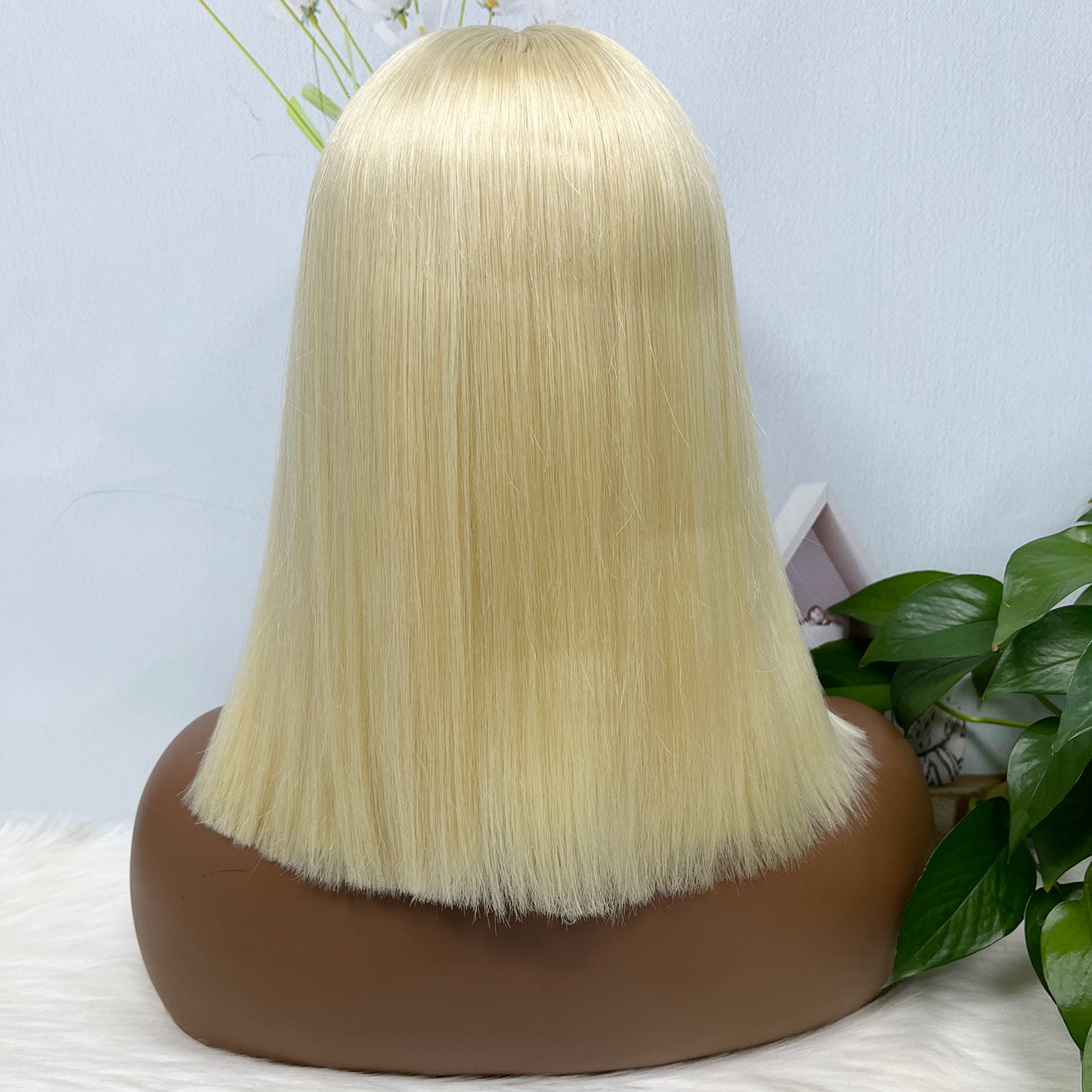 Fringe SDD 2*6 Lace Bob Wig Human Hair Lace Wig Color 613# Straight