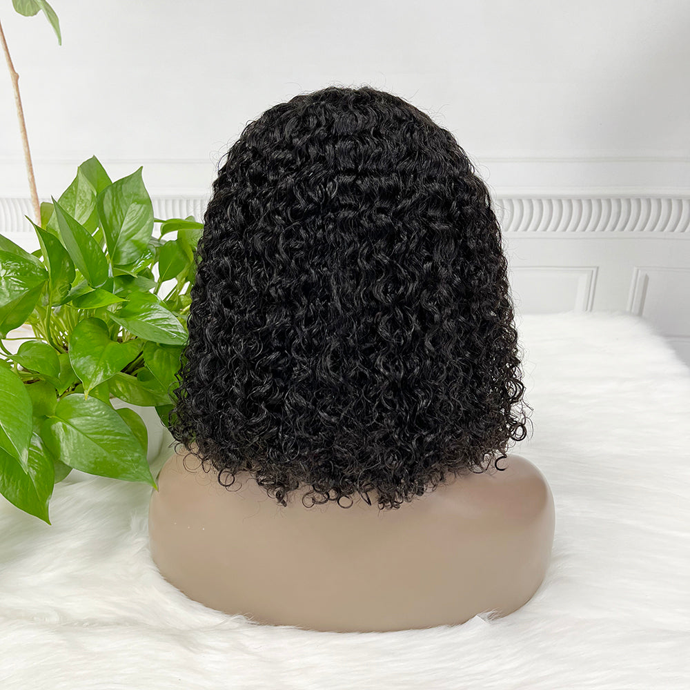 13*4 BoB Wig Water Wave Wigs Color NC 200% Density