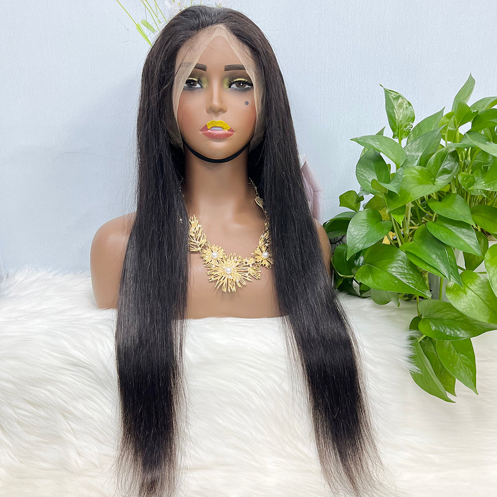 360 Lace Wig Straight Natural Virgin Human Hair Wigs 14inch- 36inch 250% Density