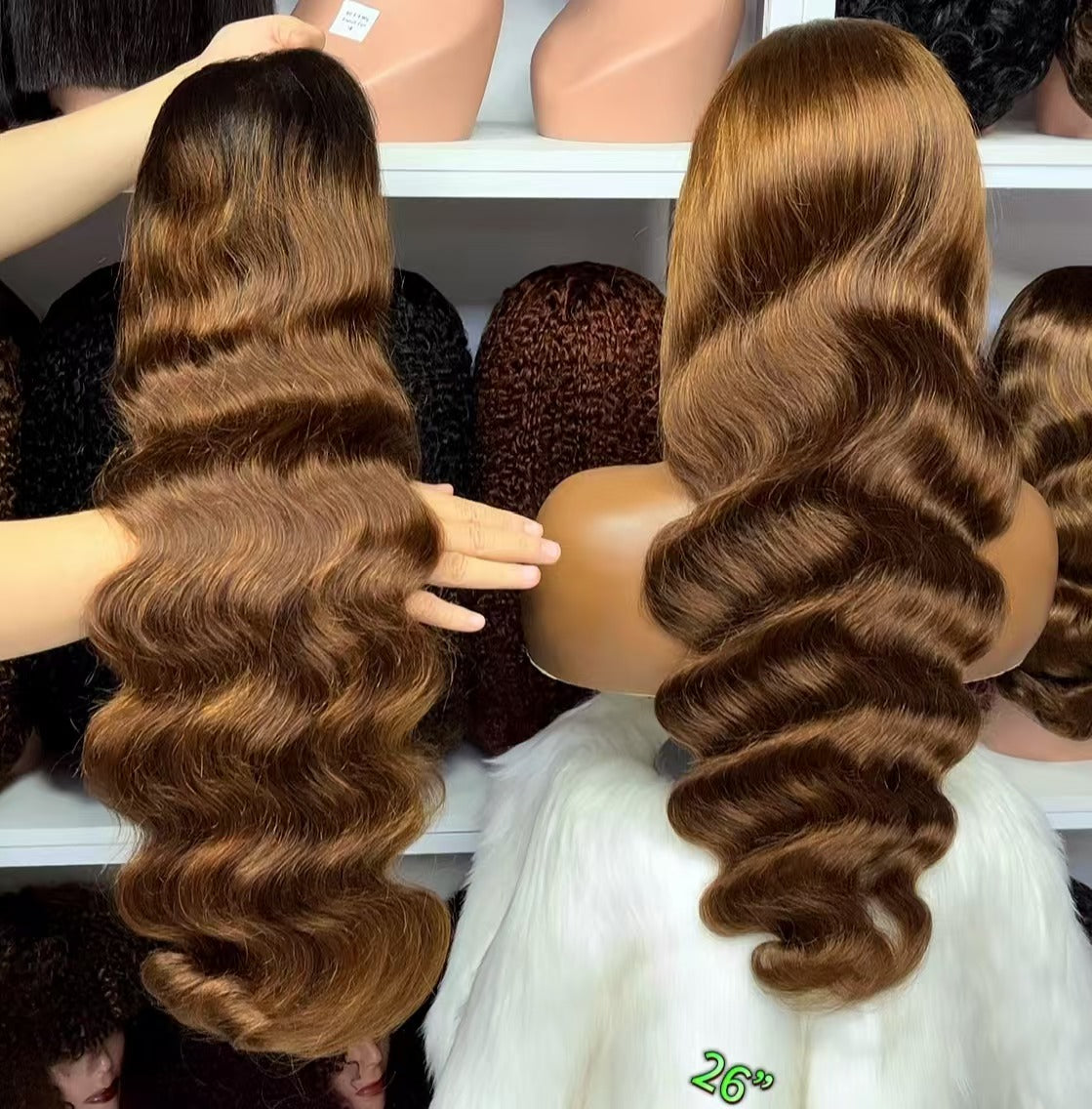 13x4 HD Swiss Lace Wig Straight Human Hair Wigs Ginger Color 350# 30"