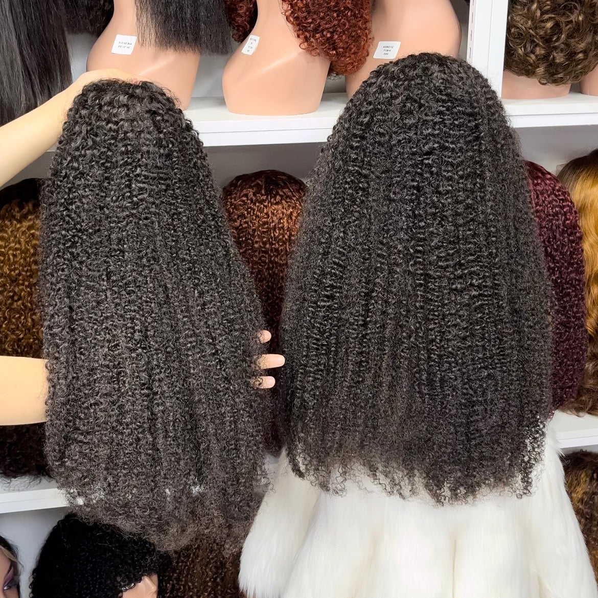 13x4 Lace Wig Burmese Curl Curly Burmese Human Hair Wigs Natural Color 300% Density 18"-40"