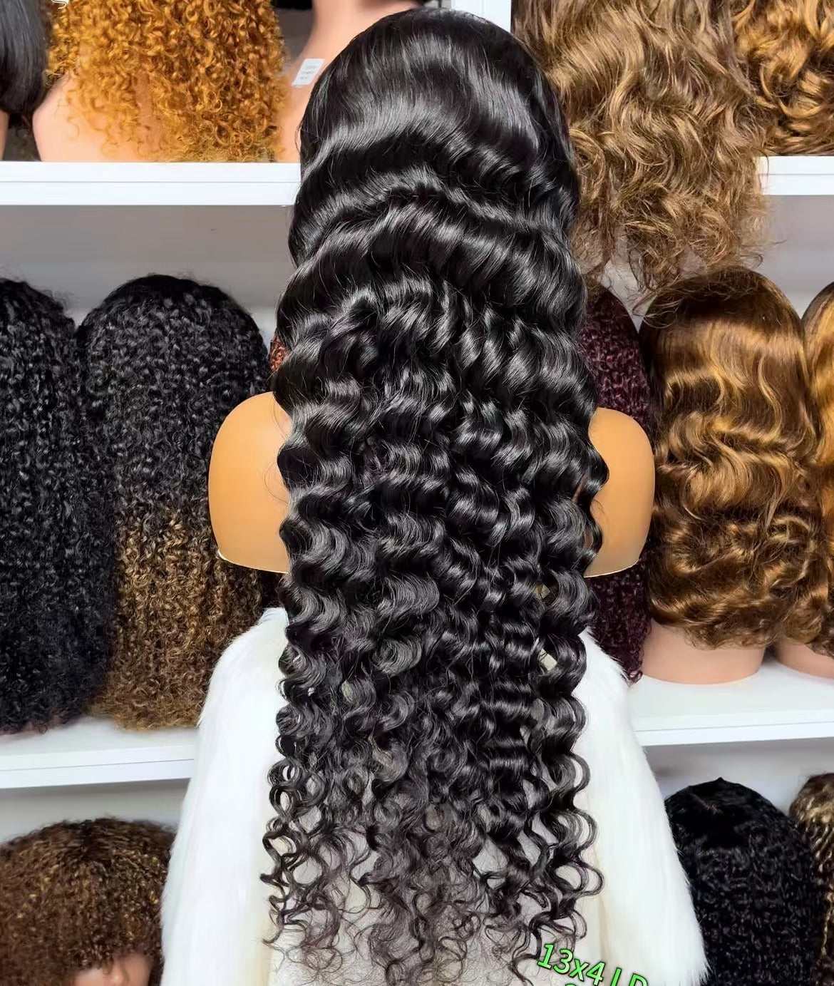 13x4 Lace Wig Burmese Curl Curly Burmese Human Hair Wigs Natural Color ...