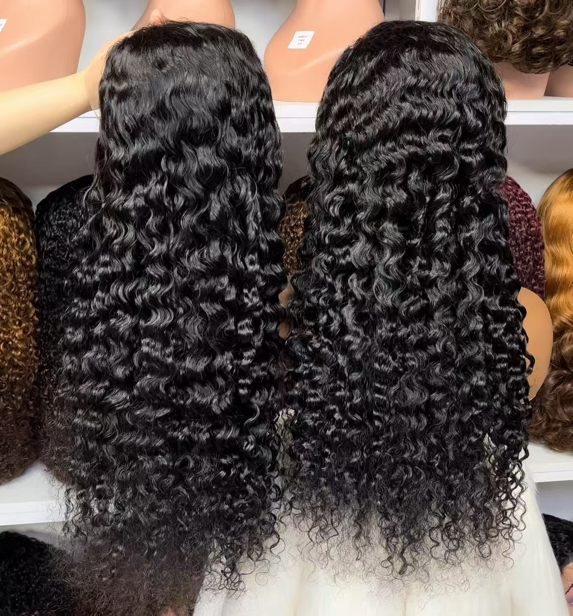 13x4 Lace Wig Burmese Curl Curly Burmese Human Hair Wigs Natural Color 300% Density 16"-40"