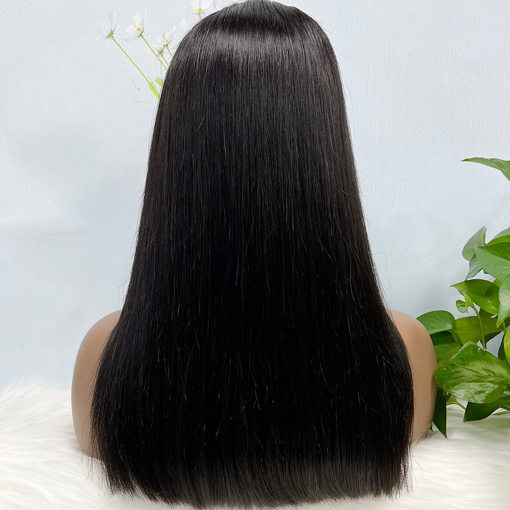 Double Drawn 13*4 BoB Straight  Wigs Color NC 250% Density