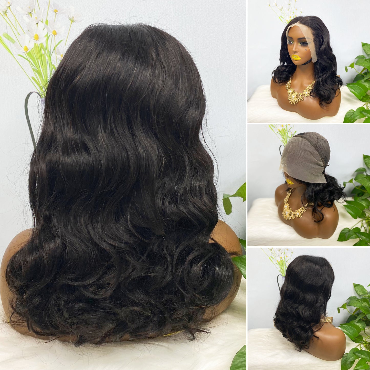 DD 13*4 Lace Wig Loose Body Wave Natural Virgin Human Hair Lace Wigs Color T4/30/4#  250% Density