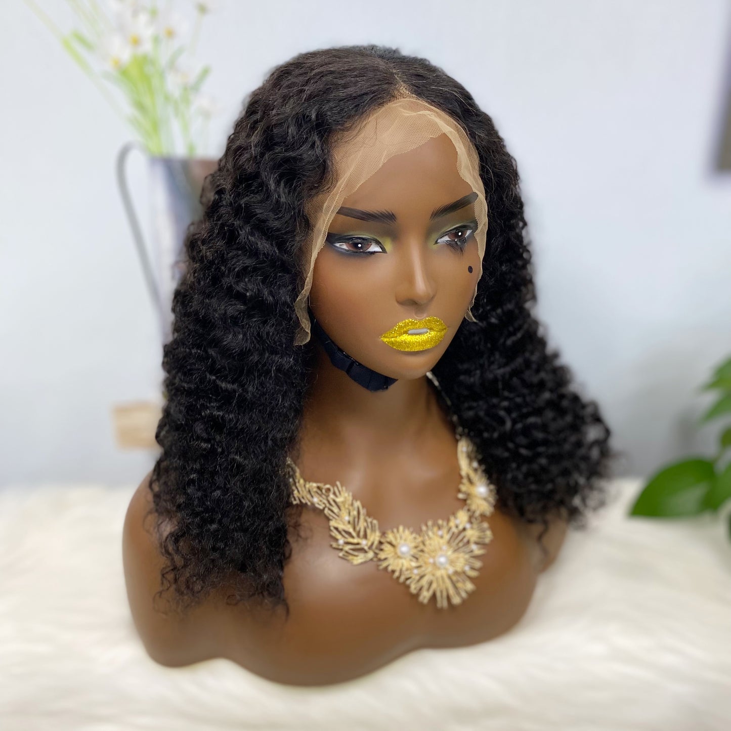 DD 13*4  Wig Human Hair Burmese Curl Natural Color