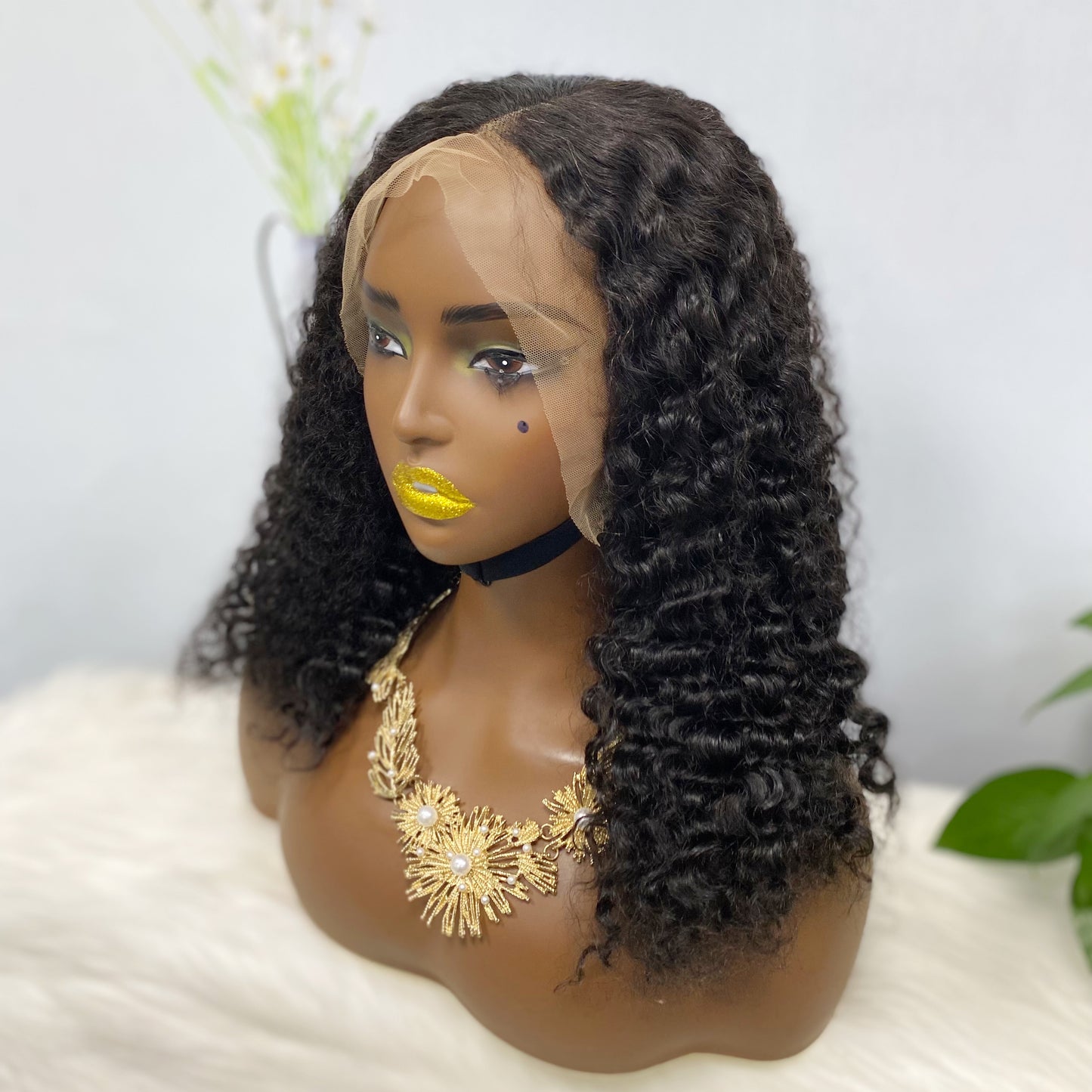 DD 13*4  Wig Human Hair Burmese Curl Natural Color