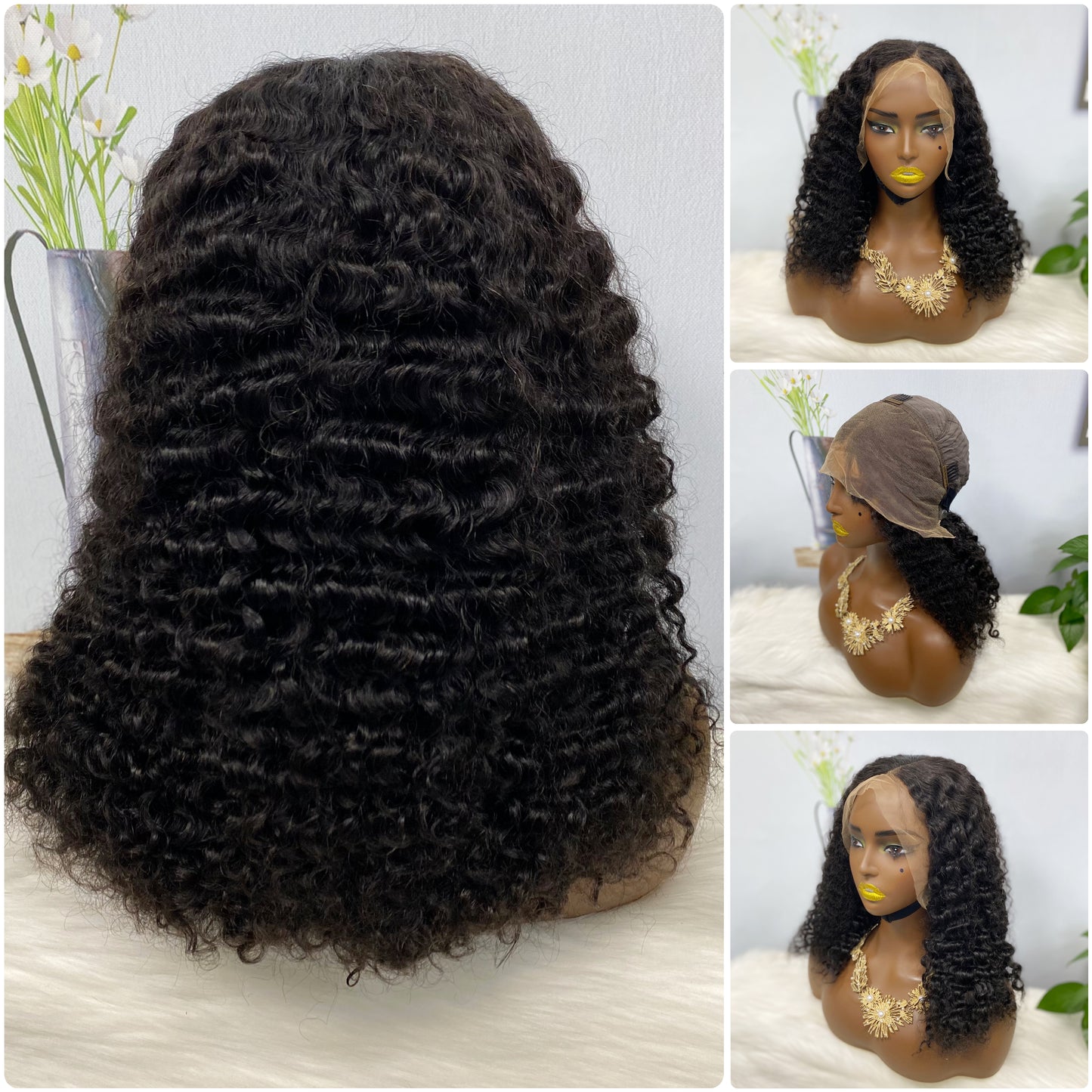 DD 13*4  Wig Human Hair Burmese Curl Color P4/30#