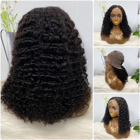 DD 13*4  Wig Human Hair Burmese Curl Natural Color