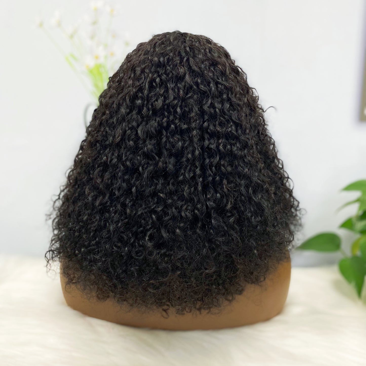 Fringe DD Wig Machine Human Hair Pixie Curly Wig Color NC