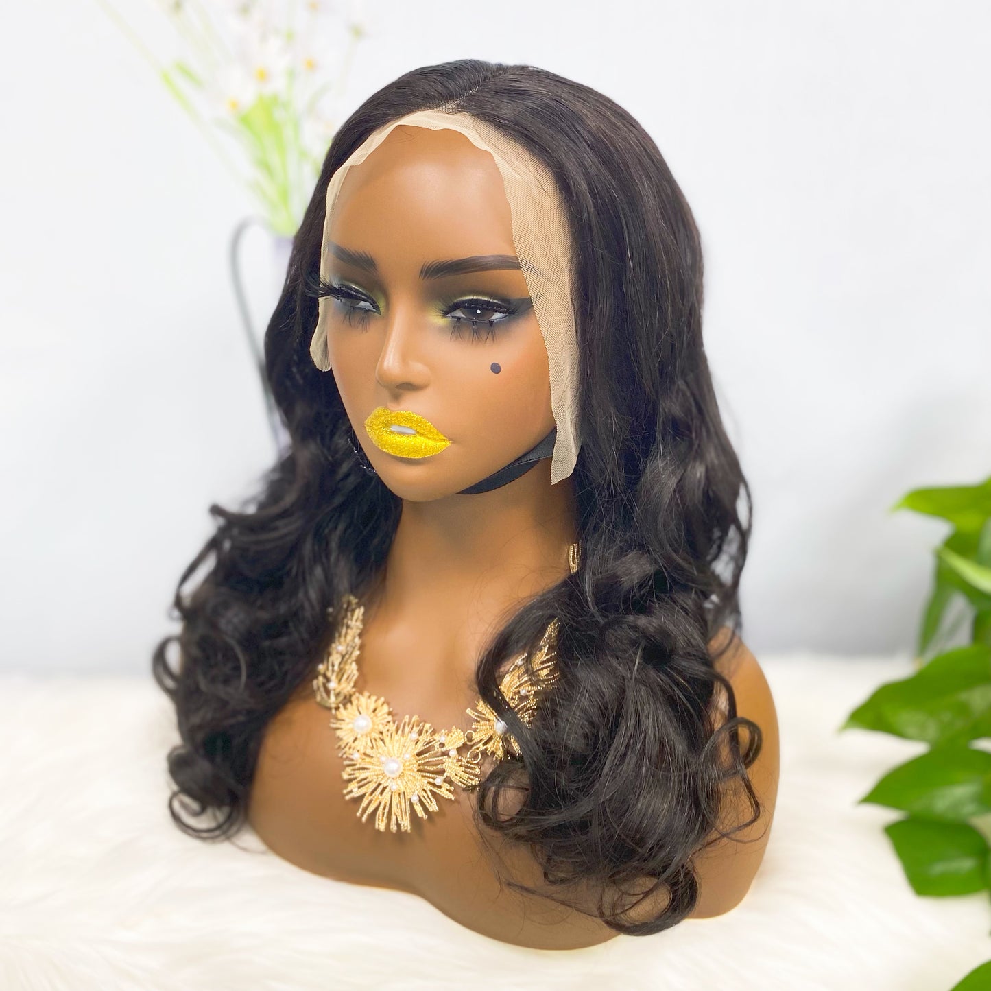 Double Drawn 13*4 Lace Wig  Romance Human Hair Lace Wig Color NC 20inch