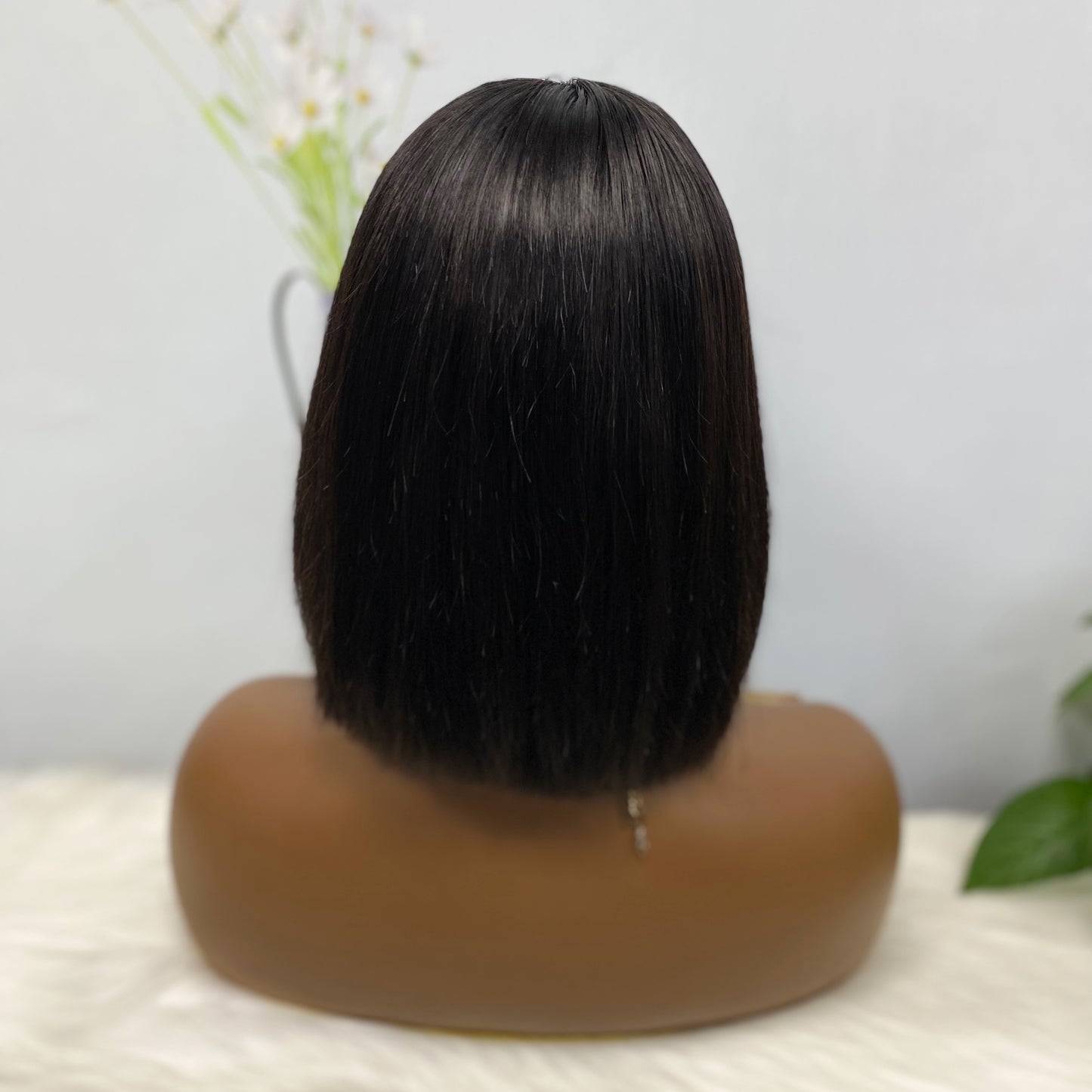 SDD 2*6 BOB Wig Human Hair Straight Color 1B