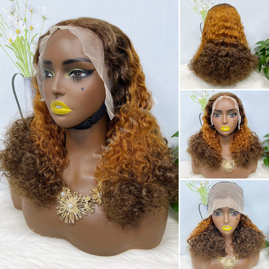 Double Drawn 13*4 Lace Wig IC Virgin Human Hair Lace Wigs Color T4/30/4#