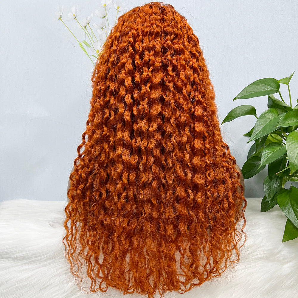 13*4 Lace Wig Water Wave Natural Virgin Human Hair Lace Wigs Color 350#