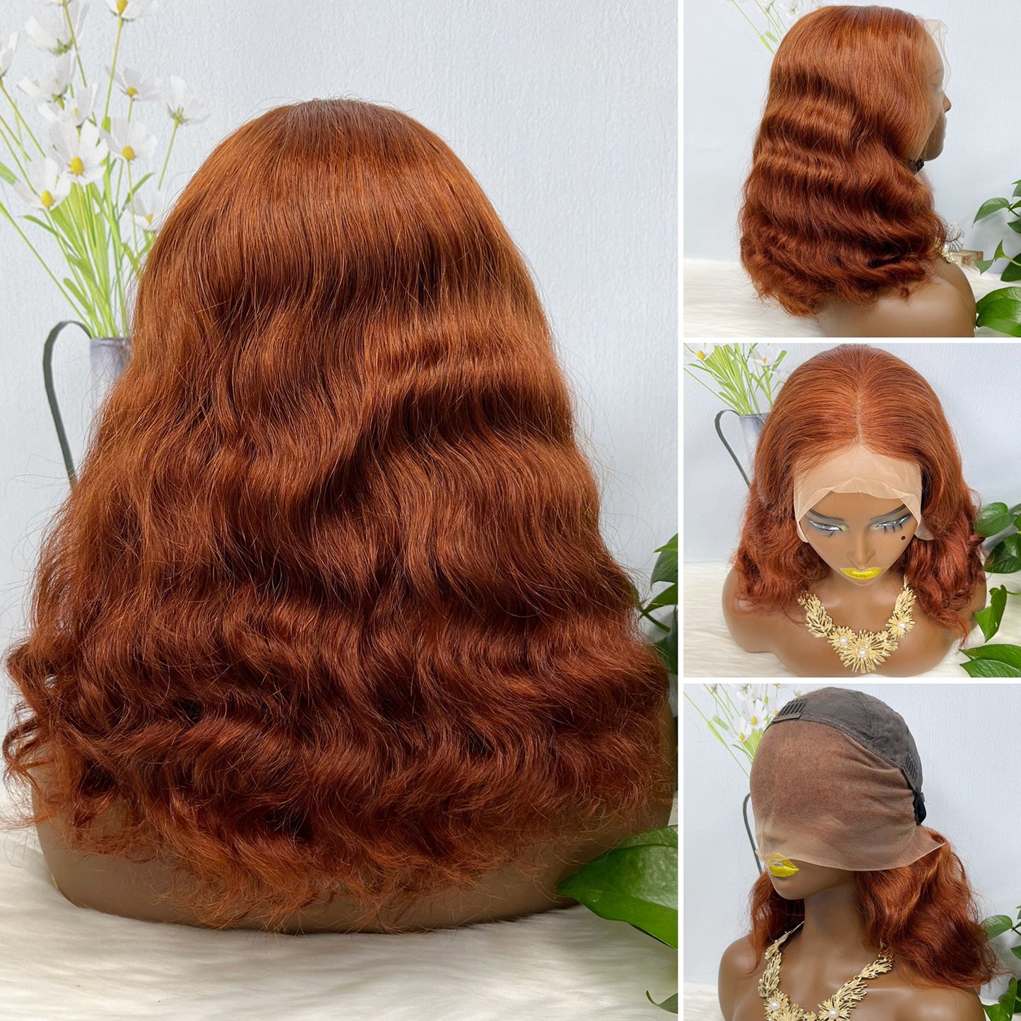 DD 13*4 Lace Wig Loose Body Wave Natural Virgin Human Hair Lace Wigs Color P4/27#  250% Density