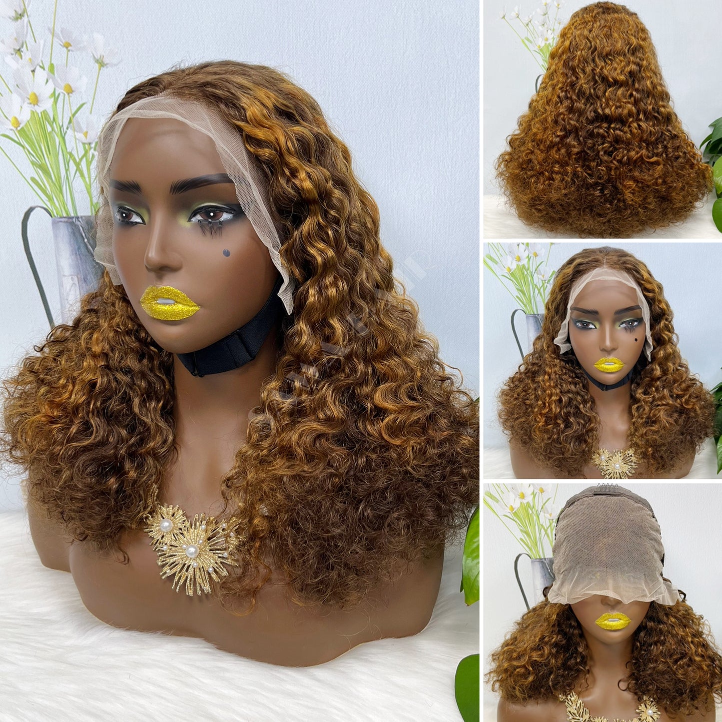 Double Drawn 13*4 Lace Wig IC Virgin Human Hair Lace Wigs Color T4/30/4#