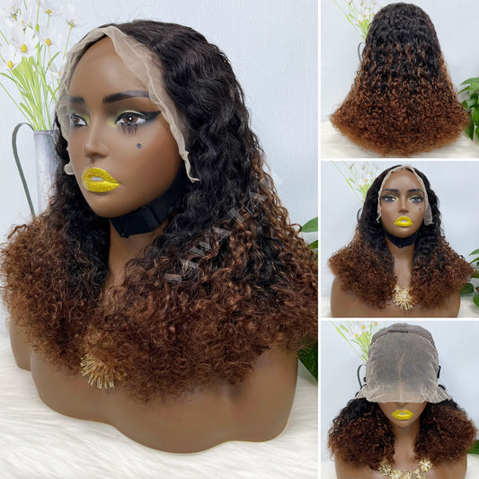 Double Drawn 13*4 Lace Wig IC Virgin Human Hair Lace Wigs Color T1B/4#