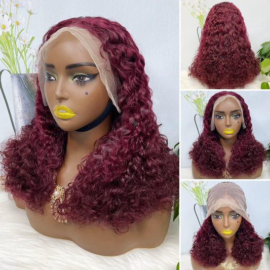 Double Drawn 13*4 Lace Wig IC Virgin Human Hair Lace Wigs Color 99J