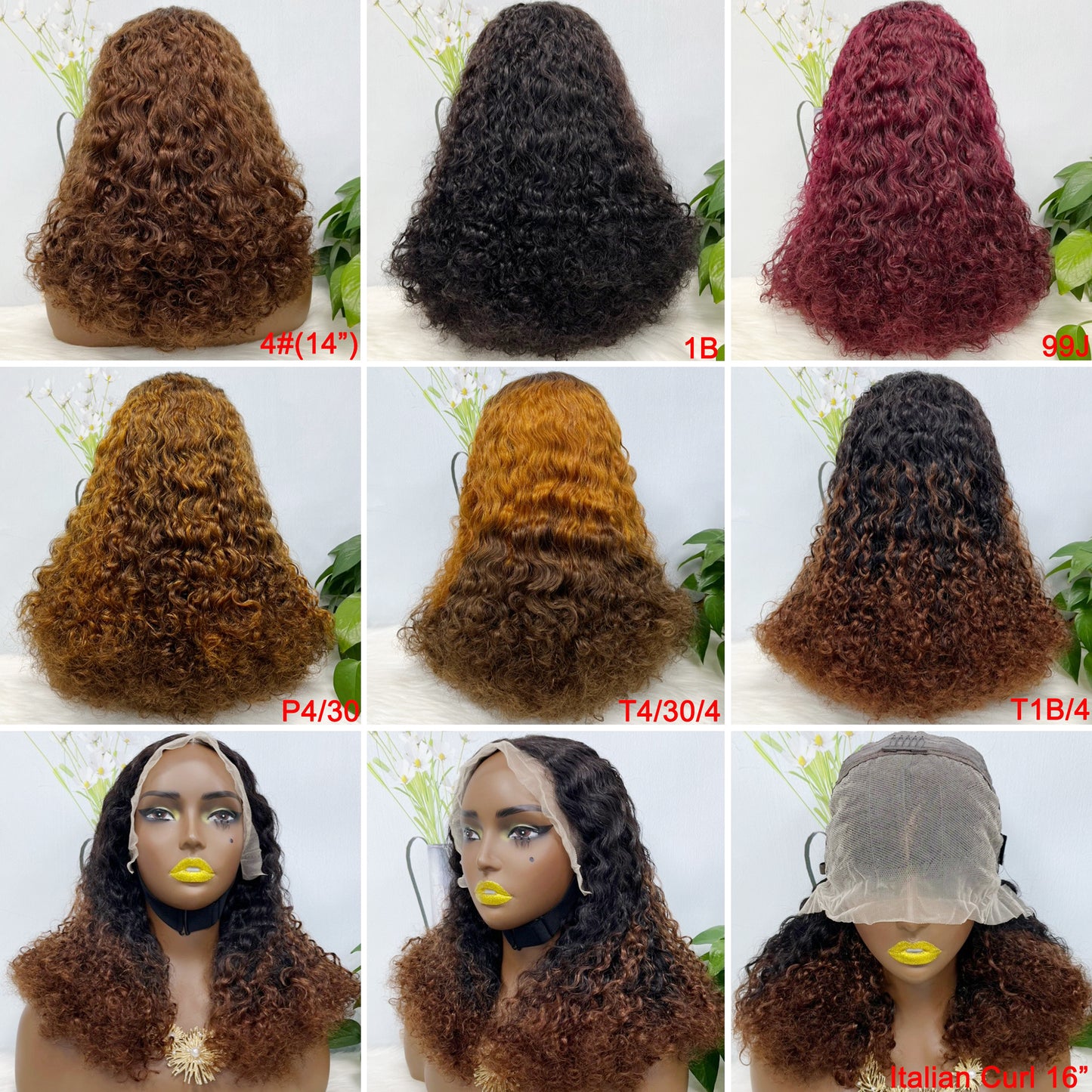 Double Drawn 13*4 Lace Wig IC Virgin Human Hair Lace Wigs Color T4/30/4#