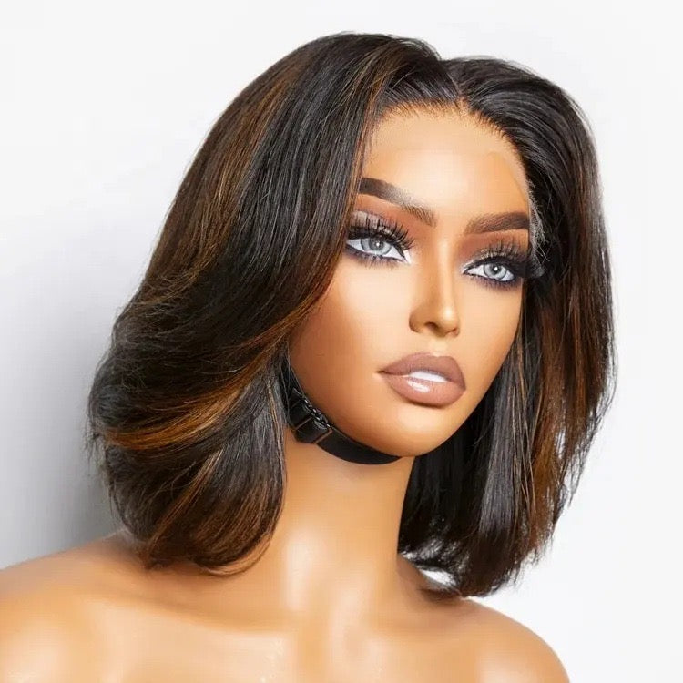 Wig Fast Two Super Double Drawn 5*5 Glueless Wig Straight Human Hair Lace Wigs Pian ...