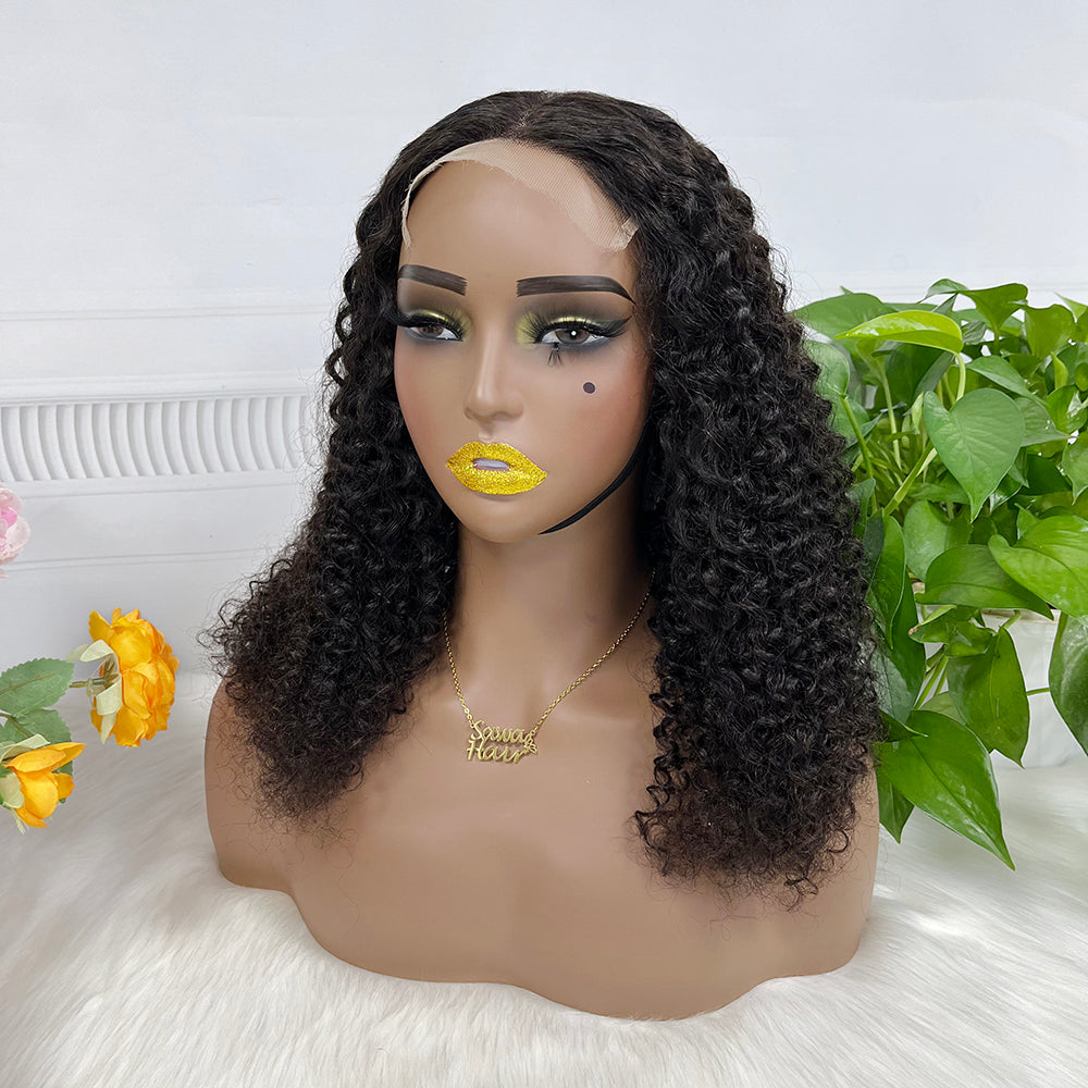 5*5 HD Glueless Lace Wig Jerry Curl Natural Human Hair Lace Wigs 20 inch 250% Density