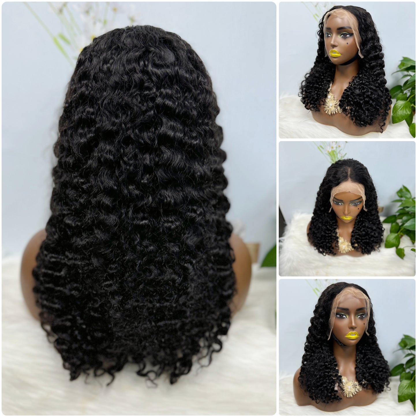 DD 13*4  Wig Human Hair Burmese Curl Natural Color