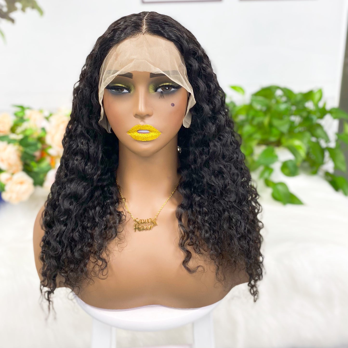 T Lace Wig Jerry Curl cheveux humains naturels perruques en dentelle couleur NC