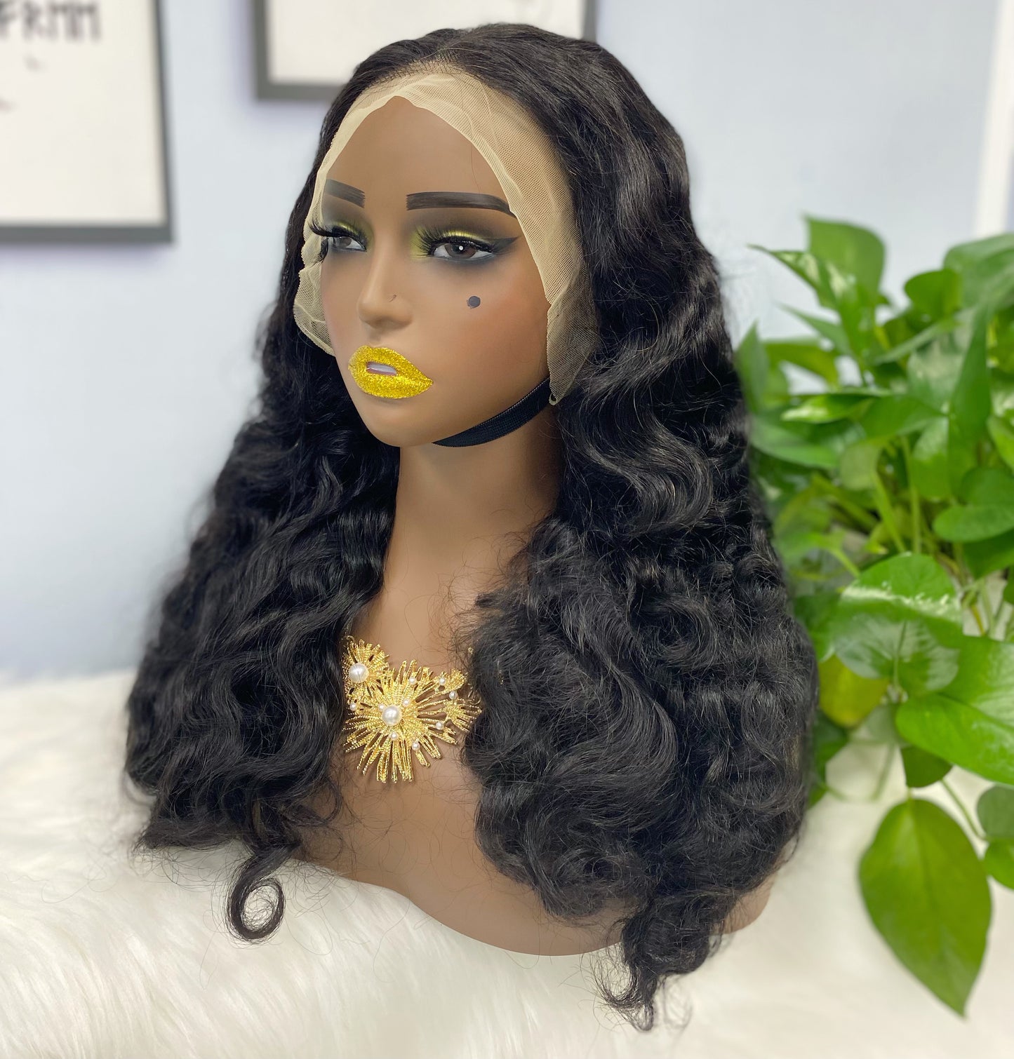 Double Drawn 13*4 Lace Wig Loose Deep Virgin Human Hair Lace Wig Color NC 20inch 250% Density