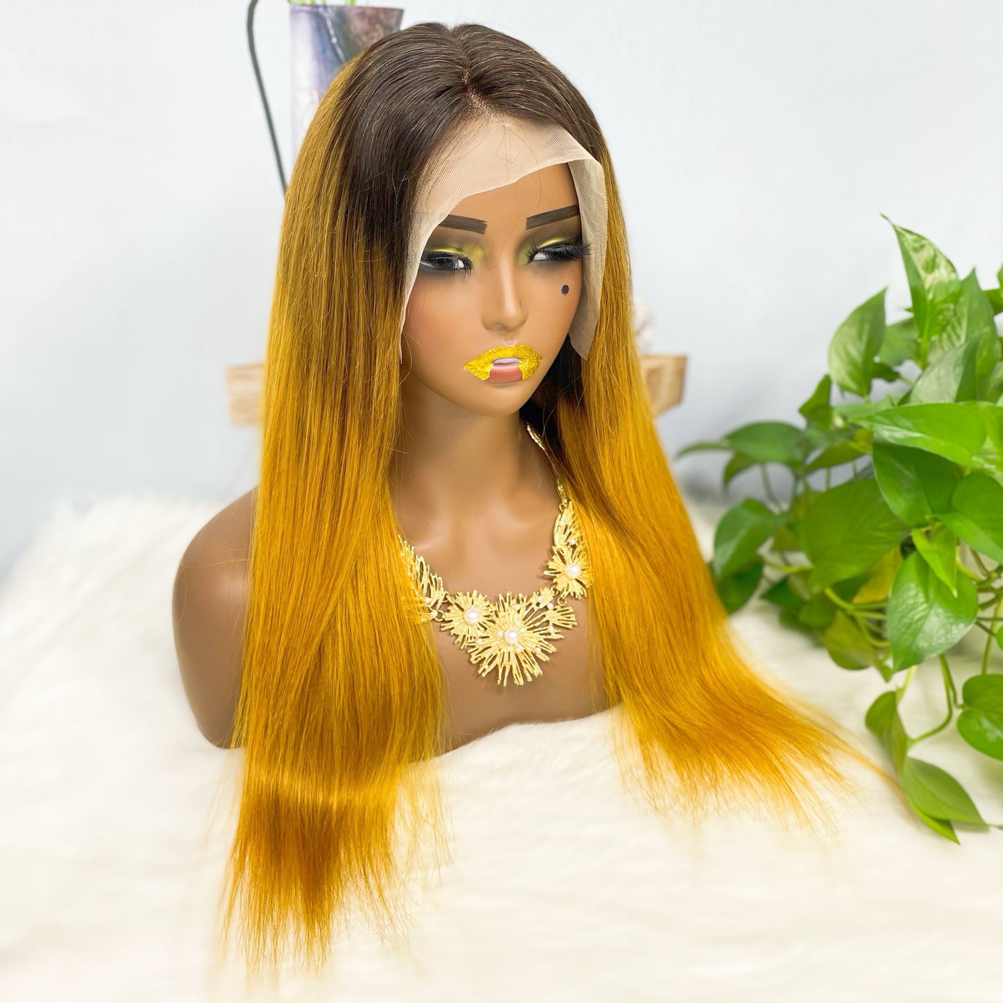 13*4 Lace Wig Straight Natural Virgin Human Hair Lace Wigs Color T1B/4/30# 250% Density