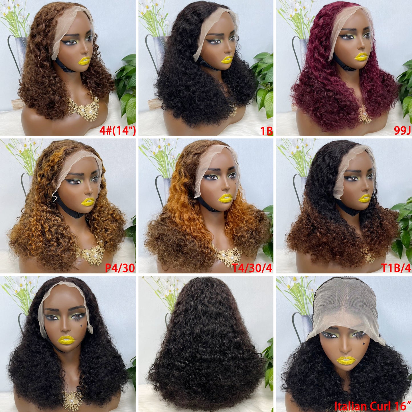 Double Drawn 13*4 Lace Wig IC Virgin Human Hair Lace Wigs Color NC