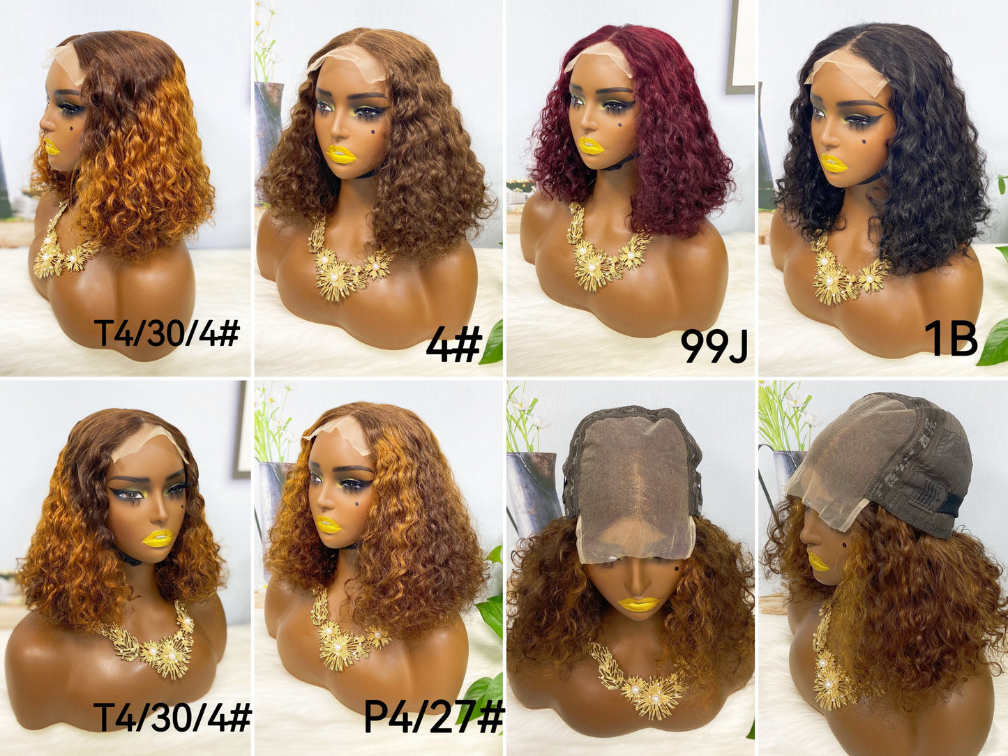 DD 5x5 Glueless Wig WW  Natural Human Hair Lace Wigs Color 4# 14inch