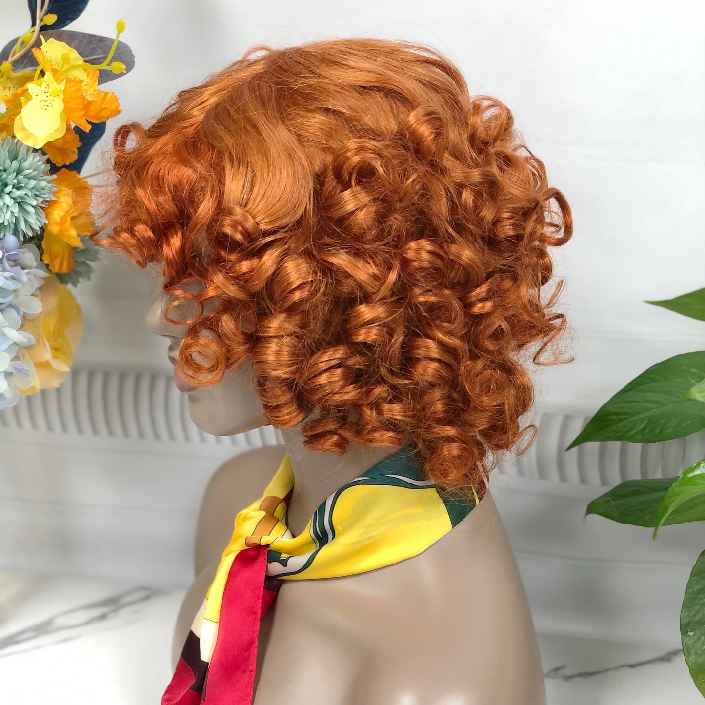 DD Wig Big Fumi Curl Machine Human Hair Wig Natural Hair Wigs Color 350#