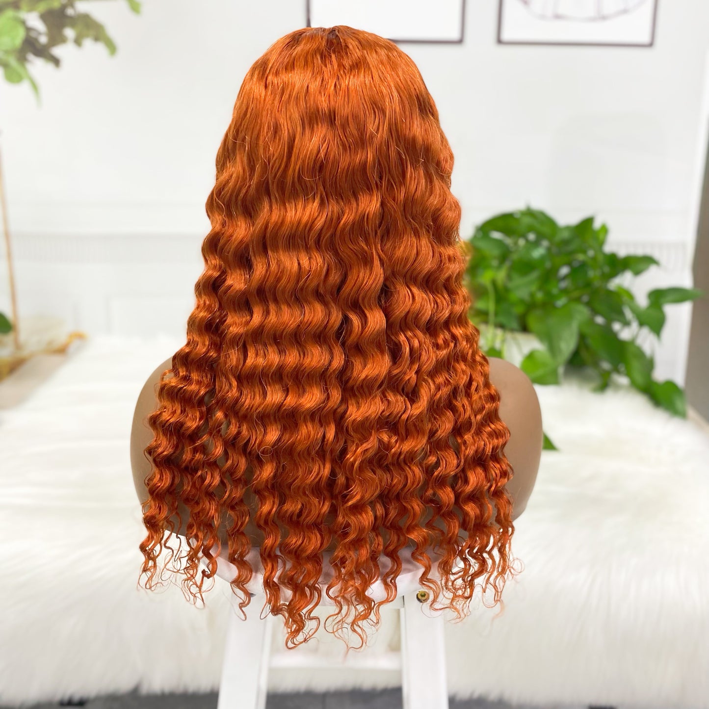 T Lace Wig Deep Wave, cheveux naturels naturels, couleur 350 #