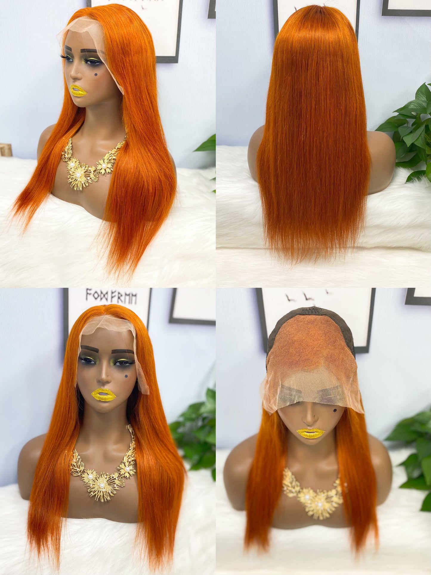 13*4 Lace Wig Straight Natural Virgin Human Hair Lace Wigs Color 350#