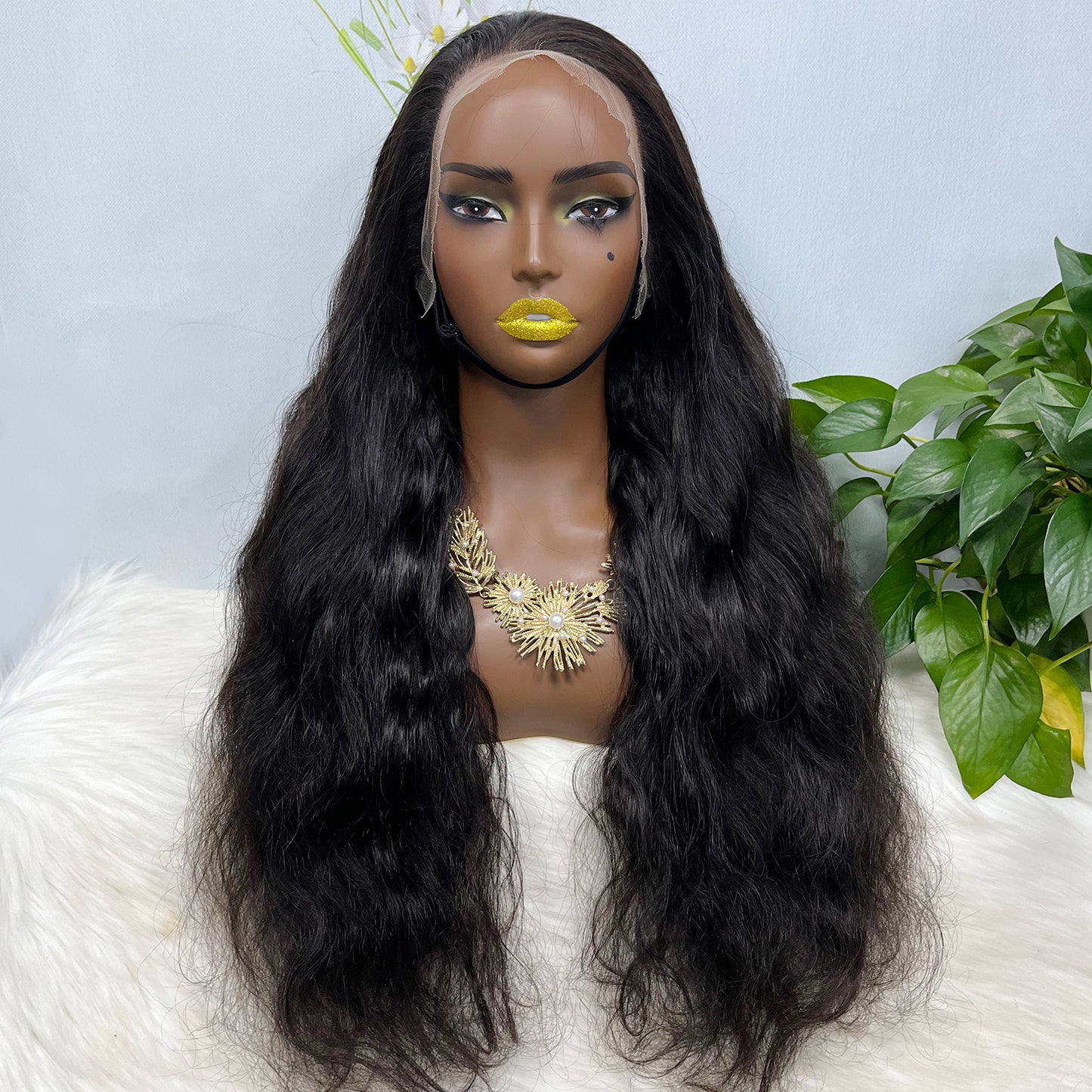 13x4 HD Swiss Lace Wig Natural Wave Wavy Human Hair Wigs Natural Color 10"-40"