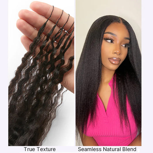 Pre Looped Feather Crochet Human Hair Bulk Kinky Curl Natural Hair 100grams and 80pcs for 1 Bundle