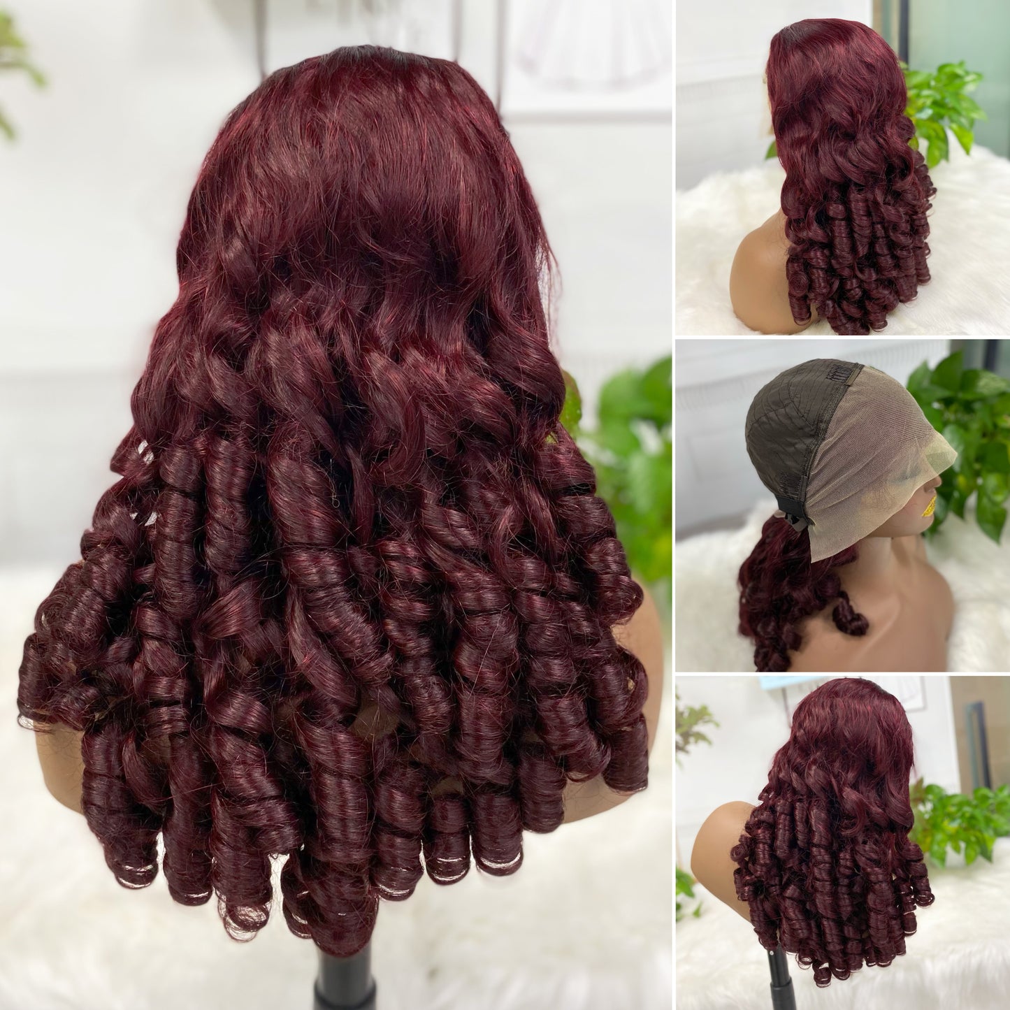 13*4 Lace Wig Spring Curl  Natural Human Hair Lace Wigs Color NC 300% Density