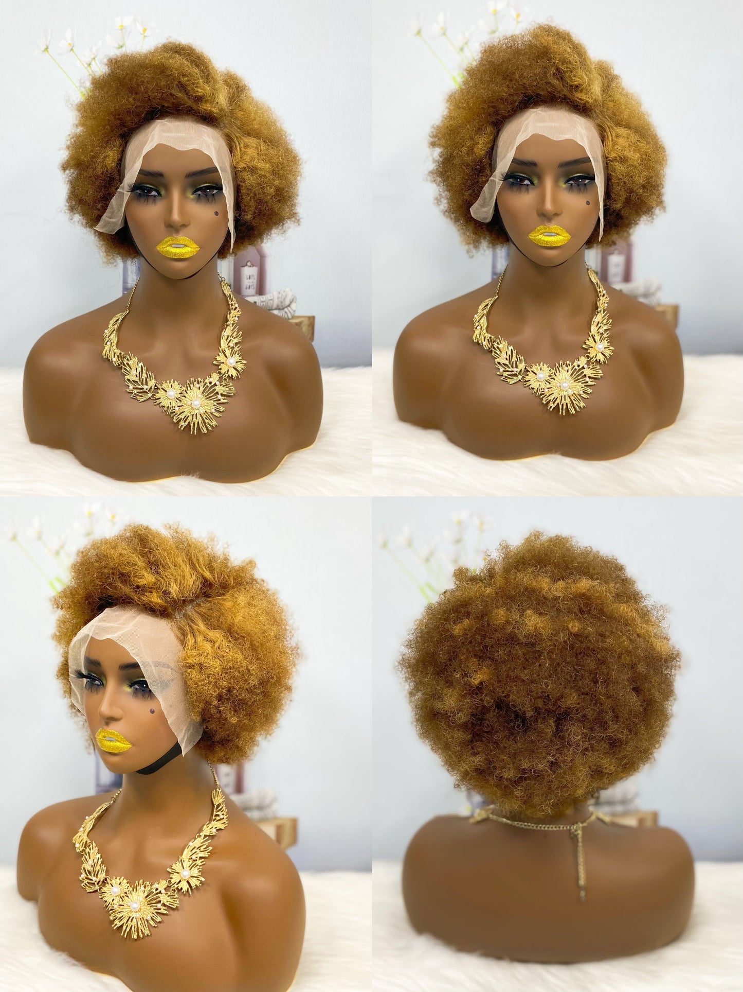 Perruque Lace Wig 13*4 Afvo, cheveux humains, couleur T1B/4# (partialité)