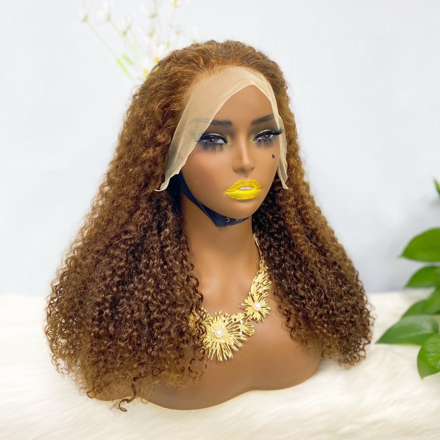 13*4 Lace Wig Jerry Curl  Natural Human Hair Lace Wigs Color 4# 250% Density