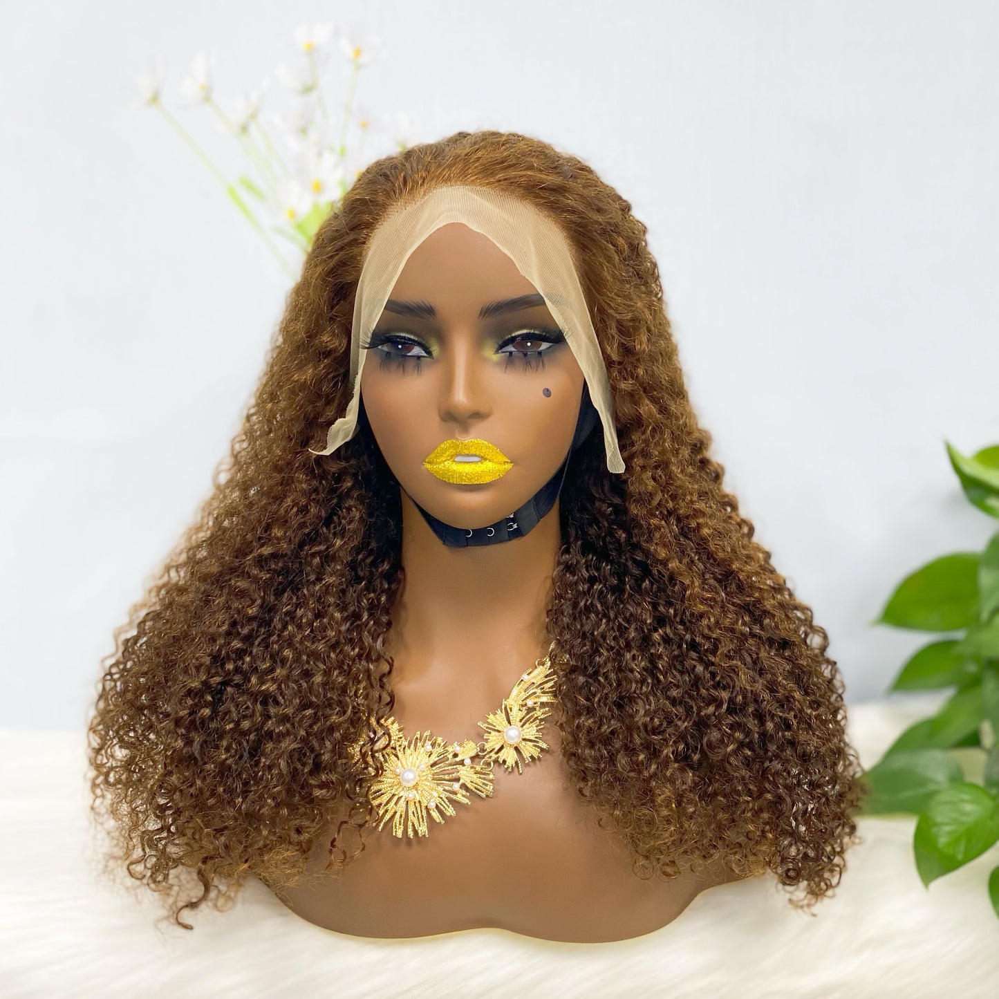 13*4 Lace Wig Jerry Curl  Natural Human Hair Lace Wigs Color 4# 250% Density