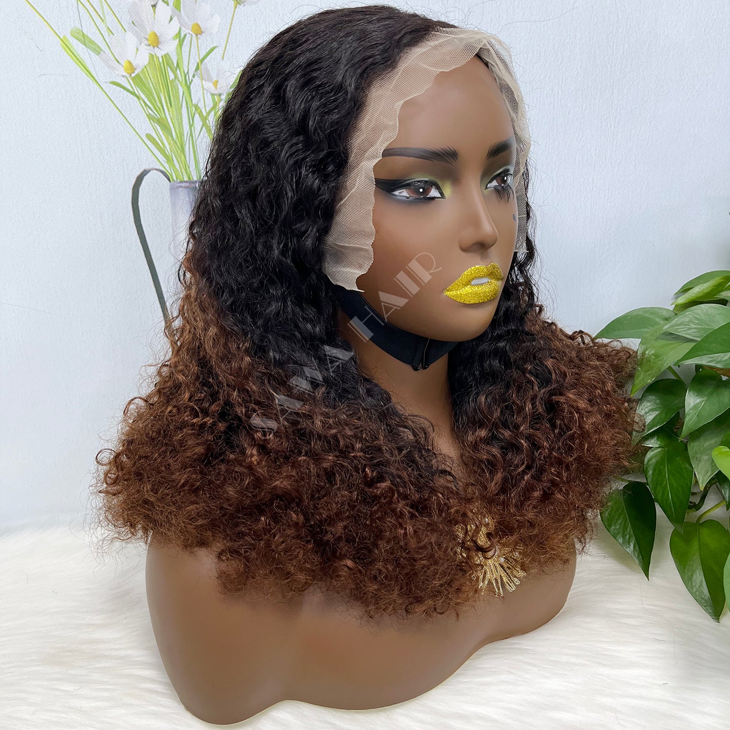 Double Drawn 13*4 Lace Wig IC Virgin Human Hair Lace Wigs Color T1B/4#