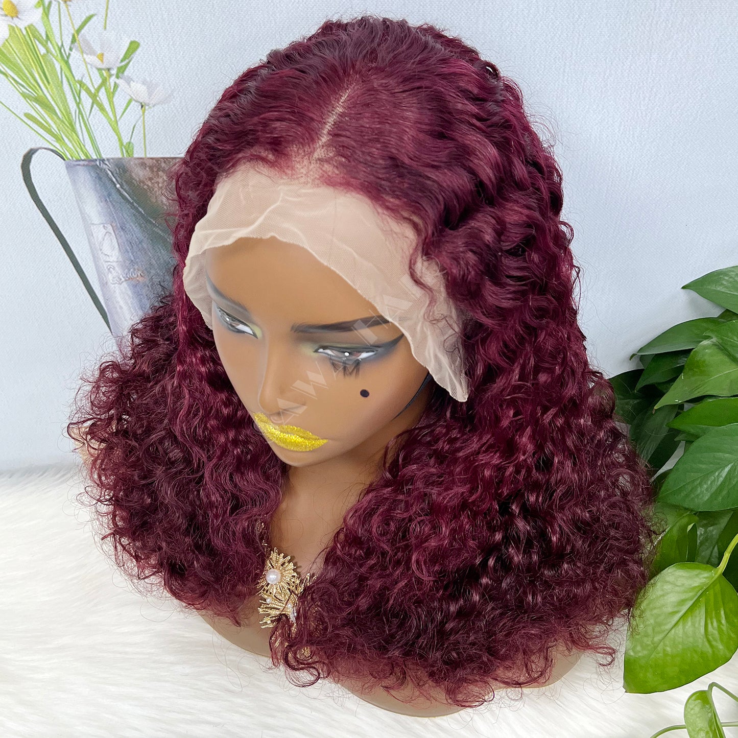 Double Drawn 13*4 Lace Wig IC Virgin Human Hair Lace Wigs Color 99J