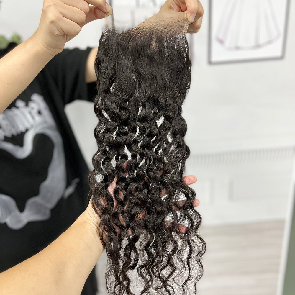 5*5 HD Lace Closure Kinky Curl Virgin Human Hair 12"-28"