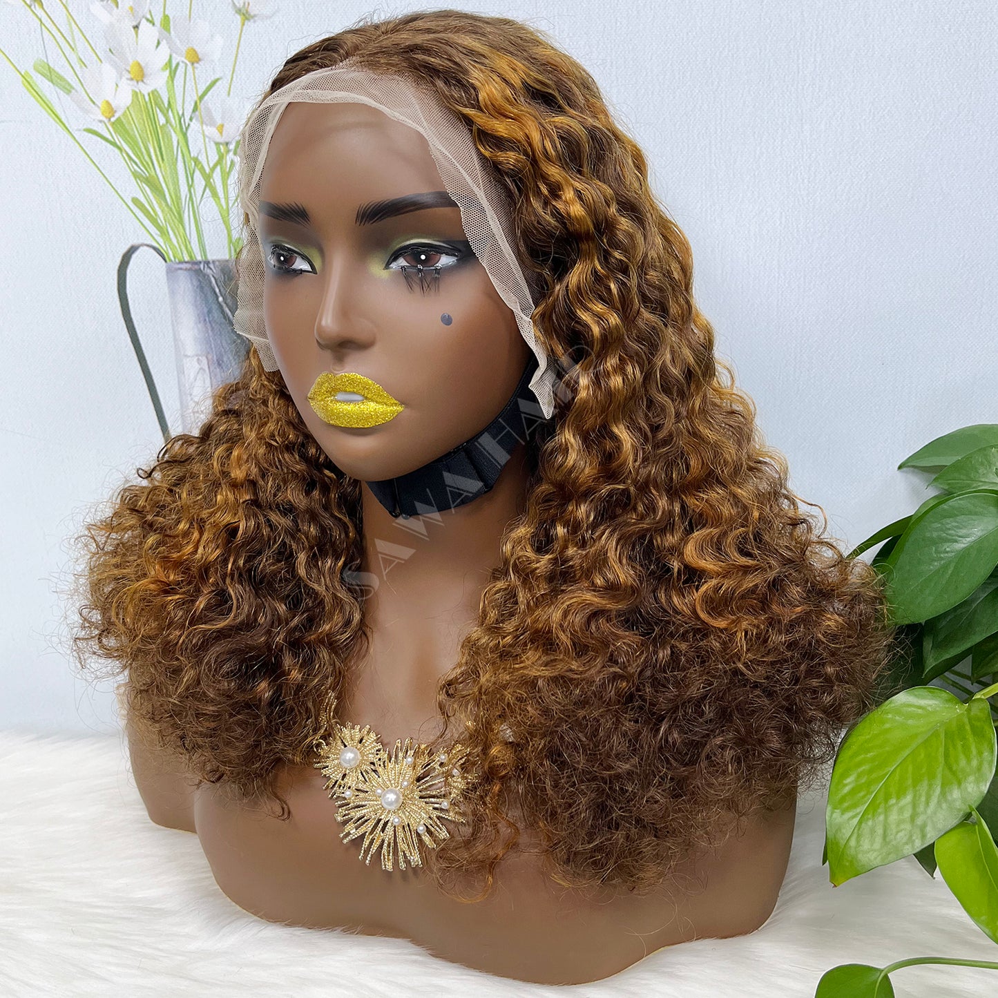 Double Drawn 13*4 Lace Wig IC Virgin Human Hair Lace Wigs Color P4/30#