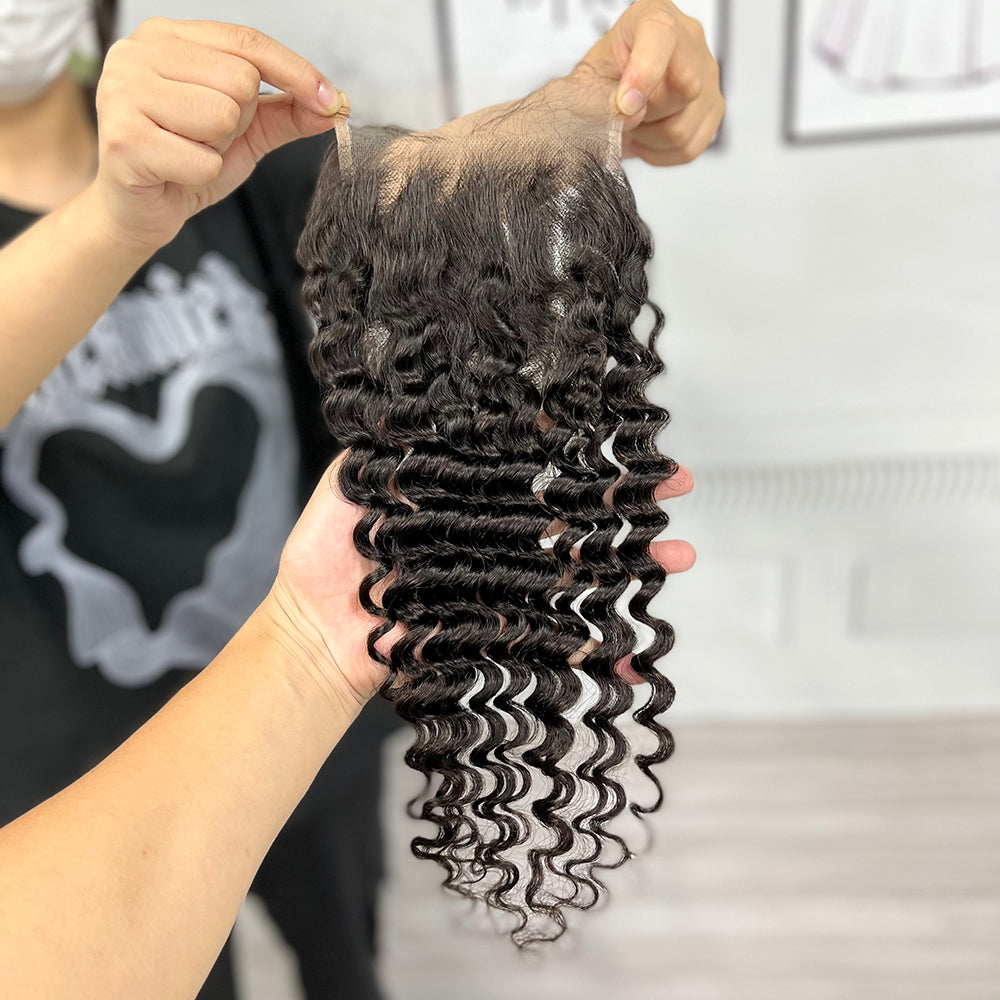 5*5 HD Lace Closure Kinky Curl Virgin Human Hair 12"-28"